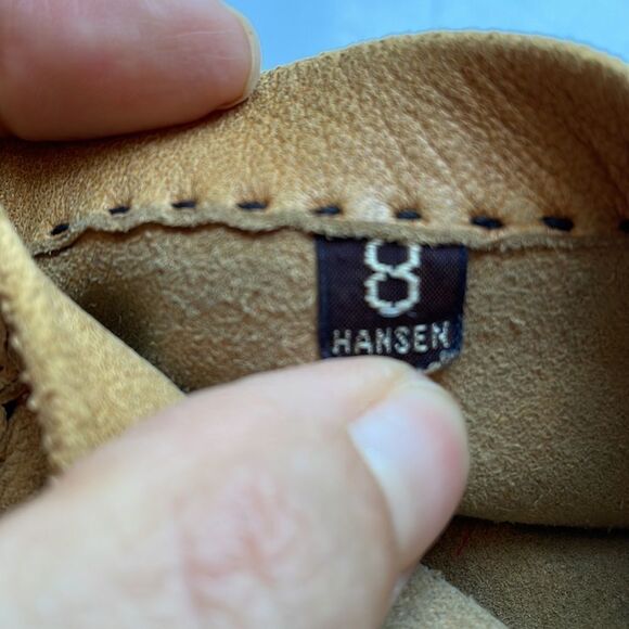 Vintage Hansen tan suede leather gloves - Picture 7 of 7